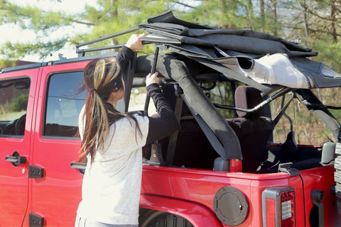 Rugged Ridge Spring Assist Top Assembly 4 Door 07-12 Jeep Wrangler - 13512.01