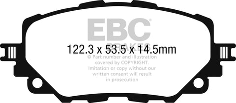 EBC 2016+ Fiat 124 Spider 1.4L Turbo Ultimax2 Front Brake Pads - UD1903