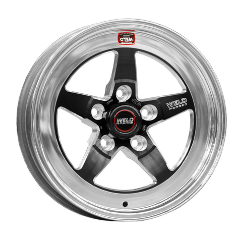 Weld S71 15x14.33 / 5x4.75 BP / 4.5in. BS Black Wheel (Medium Pad) - Non-Beadlock - 71MB-514B45A
