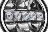 Go Rhino Xplor Blackout Series Maxline LED Hi/Low Beam w/Multi DRL (Surface Mount) 7in. - Blk - 751080711CRS