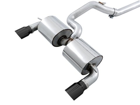 AWE Tuning Ford Focus RS Touring Edition Cat-Back Exhaust - Non-Resonated - Diamond Black Tips - 3015-33088