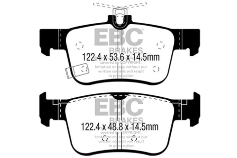 EBC 2016+ Honda Civic Coupe 1.5L Turbo Greenstuff Rear Brake Pads - DP22301