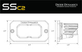 Diode Dynamics Stage Series 2 In LED Pod Sport - Yellow Fog Flush ABL (Pair) - DD6425P