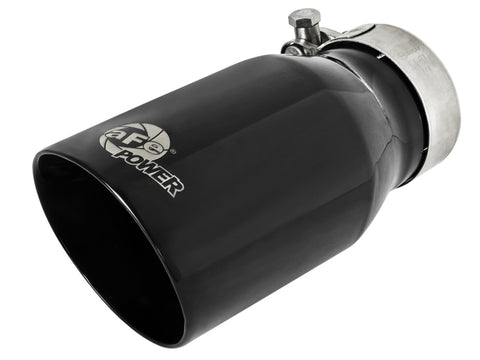 aFe MACH Force-Xp Universal 409 SS Single-Wall Clamp-On Exhaust Tip - Black - 49T25354-B07