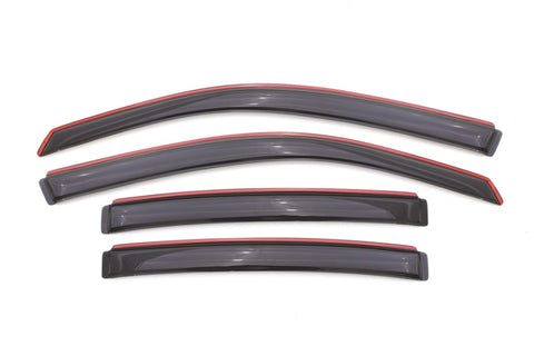 AVS 08-14 Dodge Avenger Ventvisor In-Channel Front & Rear Window Deflectors 4pc - Smoke - 194065