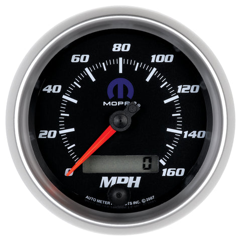 Autometer Mopar 3-3/8in 160 MPH Electric Programmable Speedometer Gauge - Black - 880022