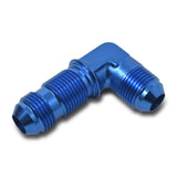 Russell Performance -8 AN 90 Degree Flare Bulkhead (Blue) - 661260