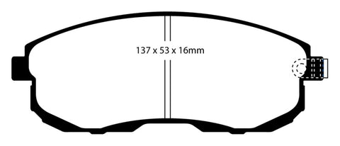 EBC 02-03 Infiniti G20 2.0 Redstuff Front Brake Pads - DP31636C
