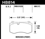 Hawk 07-14 Mercedes-Benz CL550/CL600 Performance Ceramic Street Front Brake Pads - HB814Z.668