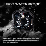 Diode Dynamics Stage Series SXS Rock Light Installer Kit - RGBW M8 w/Controller (8-pack) - DD7753C