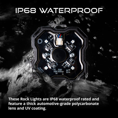 Diode Dynamics Stage Series SXS Rock Light Installer Kit - RGBW M8 w/Controller (8-pack) - DD7753C