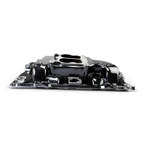 Edelbrock 65-90 BB Chevy Oval Port Heads Performer 2-O Manifold - Black Plasma - 2161-BP