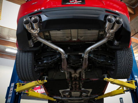 aFe POWER MACH Force-Xp 3in Axle-Back Exhaust 16-20 Chevrolet Camaro SS V8 6.2L w/o Mufflers - Black - 49-44119NM-B