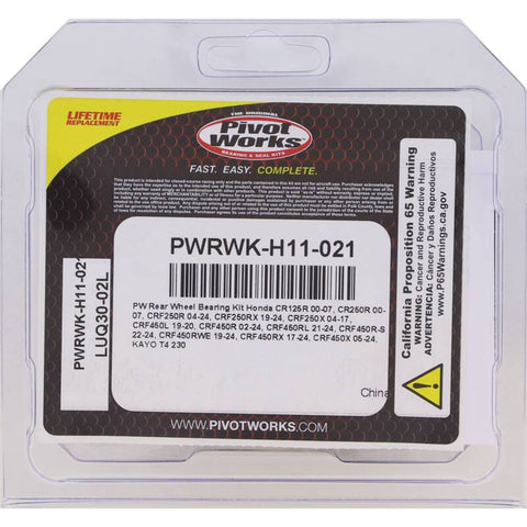 Pivot Works 00-07 Honda CR125R - Rear Wheel Bearing Kit - PWRWK-H11-021
