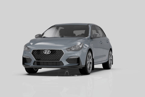 Rally Armor 19-21 Hyundai Elantra GT N Line/i30 Red UR Mud Flap w/Black Logo - MF59-UR-RD/BLK