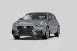 Rally Armor 19-21 Hyundai Elantra GT N Line/i30 White UR Mud Flap w/Black Logo - MF59-UR-WH/BLK