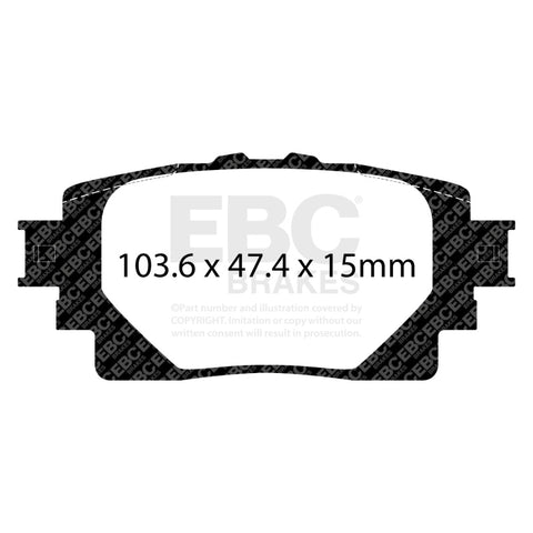 EBC 2020+ Toyota Highlander 2.5L Hybrid Ultimax Rear Brake Pads - UD2305