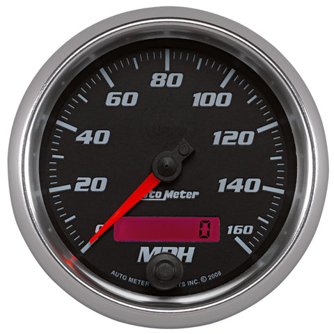 Autometer Pro-Cycle Gauge Speedometer 3 3/8in 160Mph Elec. Programmable Black - 19689