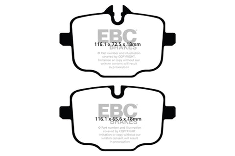 EBC 17+ BMW 530 2.0L Turbo (G30) Ultimax Rear Brake Pads - UD1469