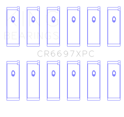 King Nissan RB25/RB26 (Size STDX) 24V - Coated Performance Rod Bearing Set - CR6697XPCSTDX
