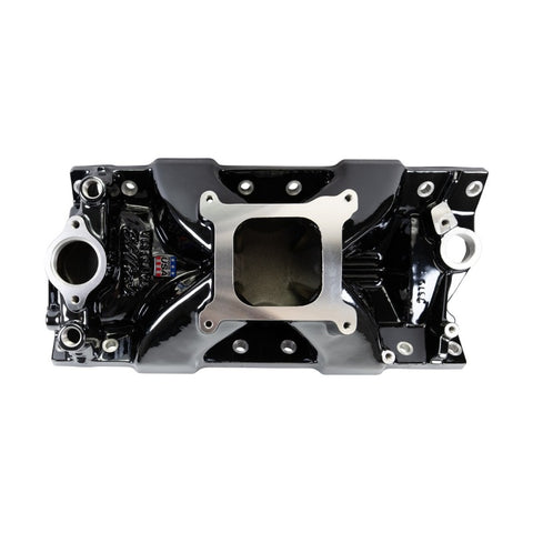 Edelbrock Chevy SB Victor Jr. 23 Degree Black Plasma Intake Manifold - 2975-BP