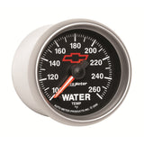 AutoMeter Gauge Water Temp 2-1/16in. 100-260 Deg. F Digital Stepper Motor Chevy Red Bowtie Black - 3655-00406