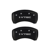 MGP 4 Caliper Covers Engraved Front & Rear i-Vtec Red finish silver ch - 39018SIVTRD