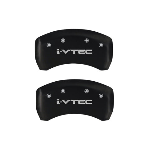 MGP 4 Caliper Covers Engraved Front & Rear i-Vtec Red finish silver ch - 39018SIVTRD