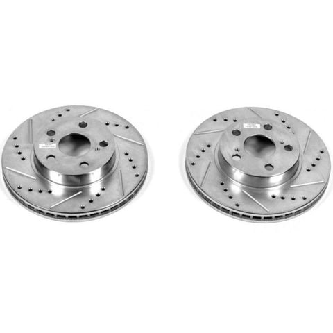 Power Stop 04-09 Toyota Prius Front Evolution Drilled & Slotted Rotors - Pair - JBR1119XPR