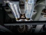 AWE Tuning 4th Gen GM 1500 6.2L 0FG Cat-Back Split Rear Exit (w/ Bumper Cutouts) - Quad Chrome Tips - 3015-42203