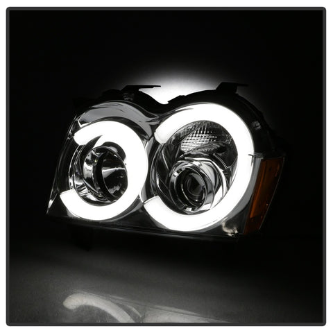 Spyder 05-07 Jeep Grand Cherokee - Light Bar Projector Headlights - Chrome - PRO-YD-JGC05V2-LB-C - 5086112