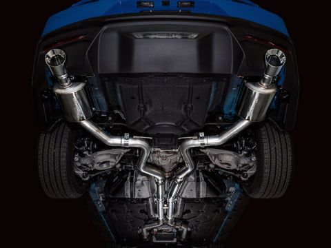 AWE Tuning 2024 Ford Mustang GT Fastback S650 RWD Touring Catback Exhaust w/ Dual Chrome Silver Tips - 3015-32650