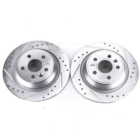 Power Stop 12-15 Land Rover Range Rover Evoque Rear Evolution Drilled & Slotted Rotors - Pair - EBR1299XPR