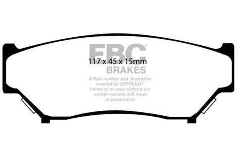 EBC 99-03 Chevrolet Tracker 2.0 Ultimax2 Front Brake Pads - UD807