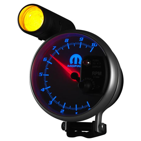 AutoMeter Gauge Tachometer 5in. 10K RPM Pedestal W/ Ext. Shift-Lite White Mopar - 880248