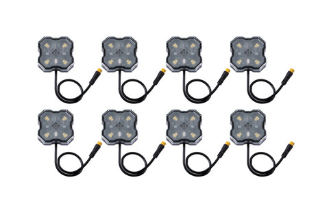 Diode Dynamics Stage Series SXS Rock Light Installer Kit - White Diffused M8 (8-pack) - DD7752