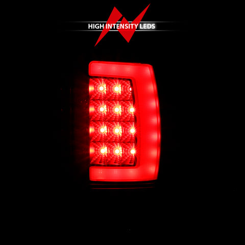 ANZO 1994-2001 Dodge Ram 1500 LED Taillights Plank Style Black w/Smoke Lens - 311340