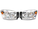 Raxiom 06-08 Dodge RAM 1500 Axial Series OEM Style Rep Headlights- Chrome Housing (Clear Lens) - R118012