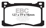 EBC 12+ Hyundai Equus 5.0 Redstuff Front Brake Pads - DP31882C