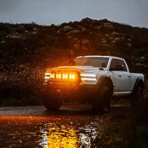 KC HiLiTES SlimLite 8in. LED Light Shield (Shield Only) - Amber - 5208