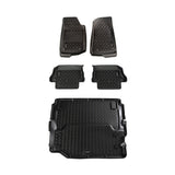 Rugged Ridge Floor Liner Kit Black F/R/Full Cargo 18-20 Jeep Wrangler JL 2Dr - 12988.07