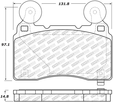 StopTech 14-17 Chevrolet Camaro SS/09 Pontiac G8 Street Select Front Brake Pads - 305.14740