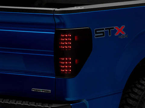 Raxiom 09-14 Ford F-150 Styleside Axial Series LED Tail Lights- Blk Housing (Smoked Lens) - T565678