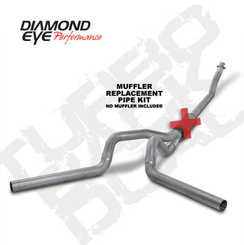 Diamond Eye KIT 4in TB MFLR RPLCMENT PIPE DUAL AL: 94-02 DODGE CUMMINS 5.9L - K4214A-RP