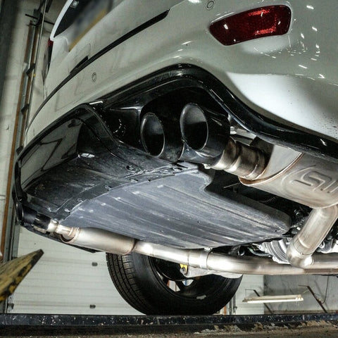 Stainless Works 2018 Jeep TrackHawk 6.2L 3in Catback System X-Pipe Turbo S-Tube Muffler Stock Exit - JEEP1862CB-S