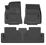 Husky Liners 20-22 Tesla Y WeatherBeater Front & 2nd Seat Floor Liner - Blk - 95211