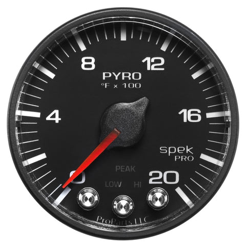 Autometer Spek-Pro 52.4mm 0-2000F Digital Stepper Motor Pyrometer Gauge - P310328