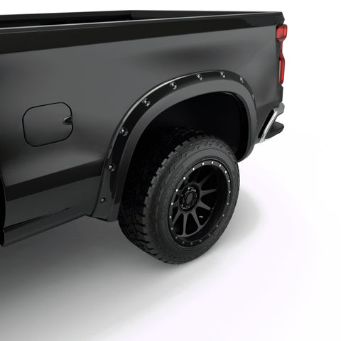 EGR 19-22 Chevrolet Silverado 1500 Traditional Bolt-On Look Fender Flares Black Set Of 4 - 791694-GBA