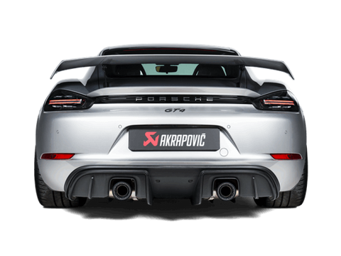 Akrapovic 2020+ Porsche Cayman GT4 (718) Slip-On Race Line (Titanium) (Req Tips / Option 2) - S-PO/TI/18/1