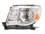 Raxiom 05-11 Toyota Tacoma Axial Series OE Replacement Headlights- Chrome Housing- Clear Lens - TT26259